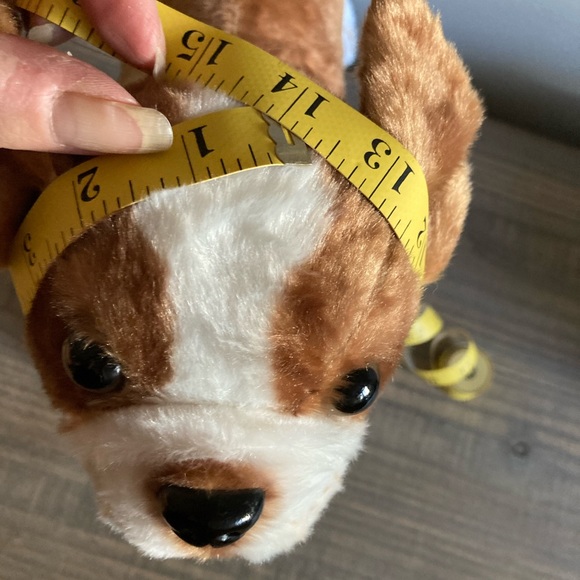 Cream color dog hat/hood with faux fur trim in black With two-tone pom-pom - Picture 6 of 10